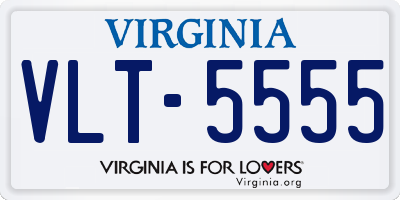 VA license plate VLT5555