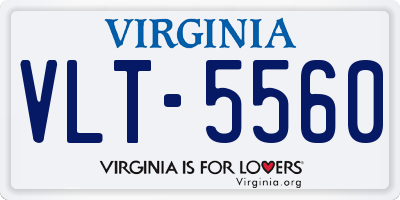 VA license plate VLT5560