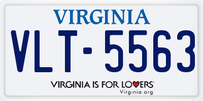 VA license plate VLT5563