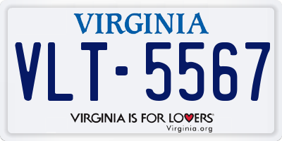 VA license plate VLT5567
