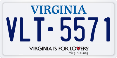 VA license plate VLT5571