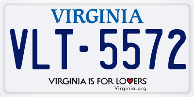 VA license plate VLT5572