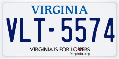 VA license plate VLT5574