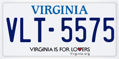 VA license plate VLT5575