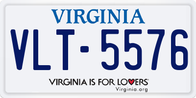 VA license plate VLT5576