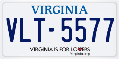 VA license plate VLT5577