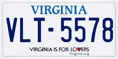VA license plate VLT5578