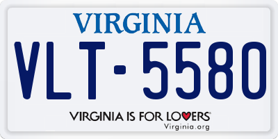 VA license plate VLT5580