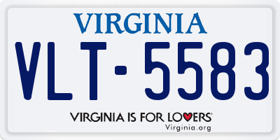 VA license plate VLT5583