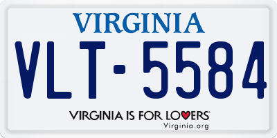 VA license plate VLT5584