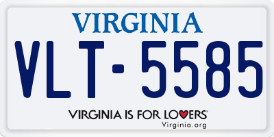 VA license plate VLT5585