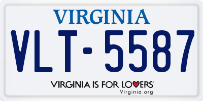 VA license plate VLT5587