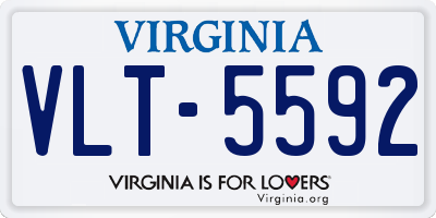 VA license plate VLT5592
