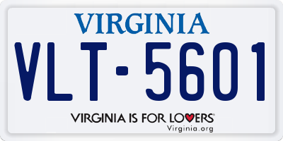 VA license plate VLT5601