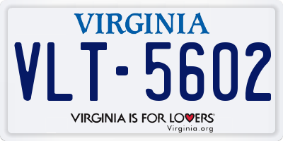 VA license plate VLT5602