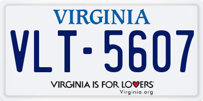 VA license plate VLT5607