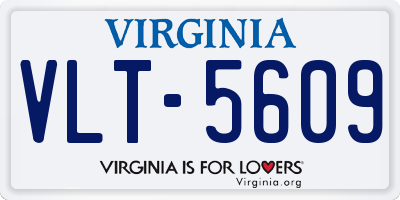 VA license plate VLT5609
