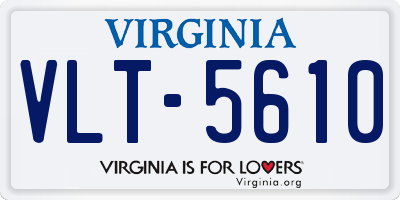 VA license plate VLT5610