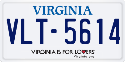 VA license plate VLT5614