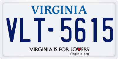 VA license plate VLT5615