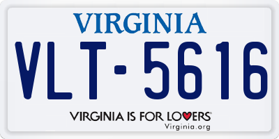 VA license plate VLT5616