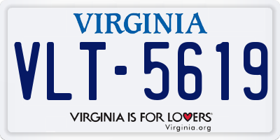VA license plate VLT5619