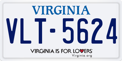 VA license plate VLT5624