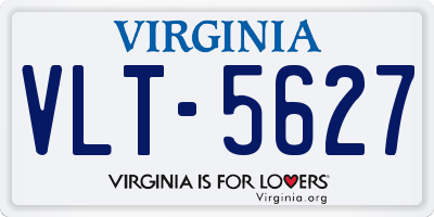 VA license plate VLT5627