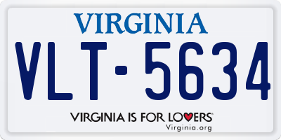 VA license plate VLT5634