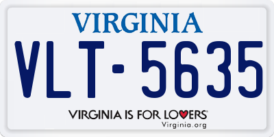 VA license plate VLT5635