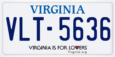VA license plate VLT5636