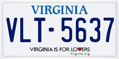 VA license plate VLT5637
