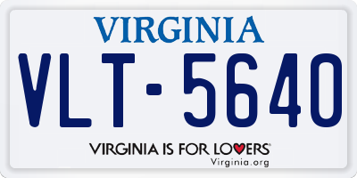 VA license plate VLT5640