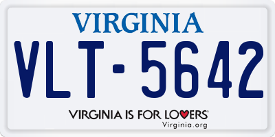 VA license plate VLT5642