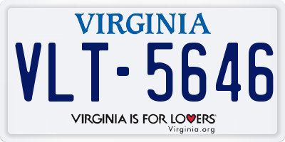 VA license plate VLT5646