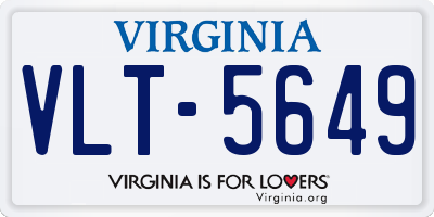 VA license plate VLT5649