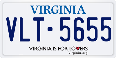 VA license plate VLT5655