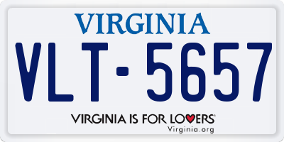 VA license plate VLT5657