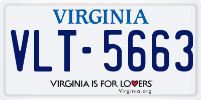 VA license plate VLT5663