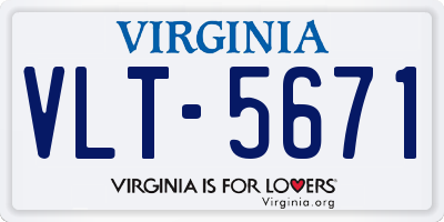 VA license plate VLT5671
