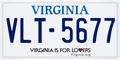 VA license plate VLT5677
