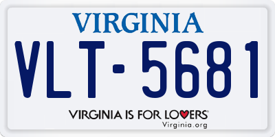 VA license plate VLT5681