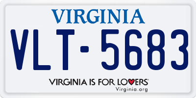 VA license plate VLT5683