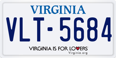 VA license plate VLT5684