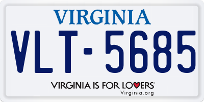 VA license plate VLT5685