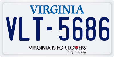 VA license plate VLT5686