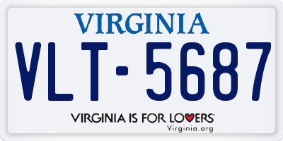 VA license plate VLT5687