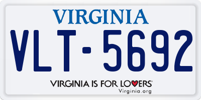 VA license plate VLT5692