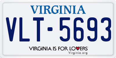 VA license plate VLT5693