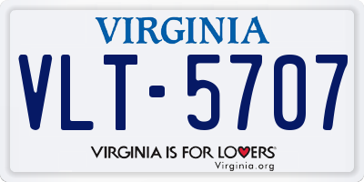 VA license plate VLT5707
